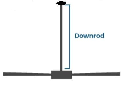 Image of Ceiling Fan Down Rod 2 Feet (24 inch), (Powder Coated Brown)