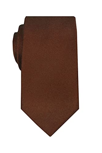 Remo Sartori - Elegante corbata de novio para ceremonia de raso puro de seda brillante, fabricada en Italia, para hombre marrón Talla única Cover