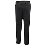 Moore Pantalón de Moto Mujer Latitude Lady – Impermeable y Cortaviento – Protecciones CE Nivel 2 – Softshell – Certificado EN17092:2020 Nivel A (FR/ES, Letras, XXL, Regular, Regular, Negro)
