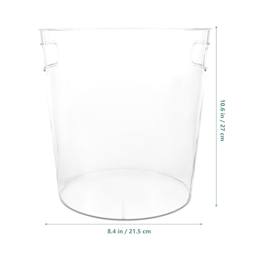 Cubo de acrílico transparente para flores con asa de gran capacidad 3