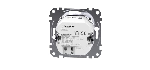 Schneider Electric Merten MEG4366-0120 wkładka do stacji ładującej, typ A+C, technologia Power Delivery, moc ładowania 45 W