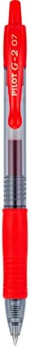 Pilot G2 Retractable Premium Gel Ink Roller Ball Pens, Fine Point, 4-Pack, Red Ink (31191)