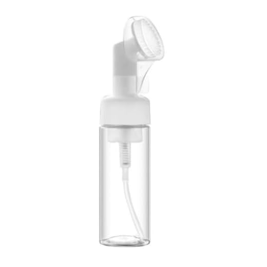 Frasco Pump Espumador com Escova de Silicone - Cuidados e Uso Eficiente Limpeza Facial 200mL (1 unidade)