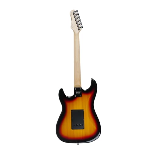 Image of SEST230 HSS Electric Guitar with Bag | Beginner Electric Guitar Kit, HSS Pickups, Basswood Body, Maple Neck & Rosewood Fretboard, Tremolo Bridge| Includes Padded Gig Bag & Allen Key (Sunburst)