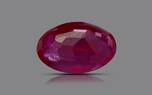 Rubis de 11,25 carats non chauffé de Shree Jewelrs, gemme ovale rare