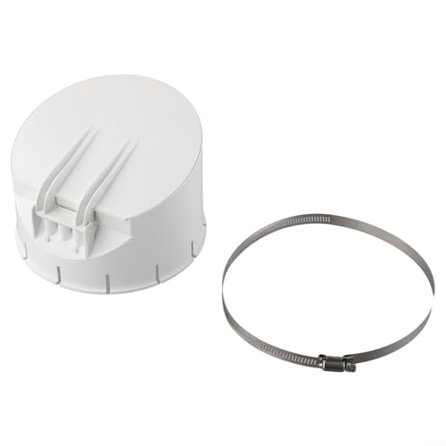 Tapa de desagüe para piso de PVC con válvula automática antiolor para tubería de drenaje de 50-160 mm, tapa de desplazamiento rápido para baño, balcón, jardín y exterior, color blanco (50 mm) miniatura 4
