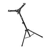 TOPBATHY Verstellbarer Dumb Drum Ständer für Übungspad Höhenverstellbarer Snare Standhalter Geräuschloser Übungsinstrumenten rack für Anfänger und Profis Schwarz