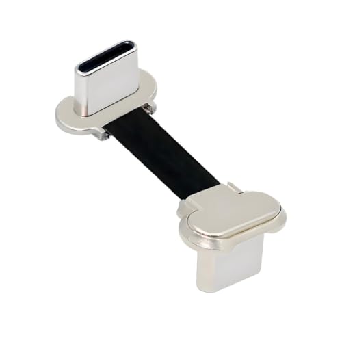 chenyang USB C Short Flat Cable USB 2.0 Type C Dual 90 Degree Angled PD 65W Fast Charge Data Extension 75MM Cable