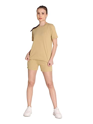Image of CHKOKKO Women's Regular Cotton Regular Fit Plain Shorts for Women