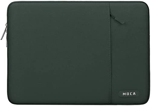 Image of MOCA Laptop Sleeve Bag Compatible with Old MacBook Air 13.3 / MacBook Pro 14 M3 M2 M1 Pro /Max A2442 Sleeve,Polyester Vertical Case with Pocket,Green