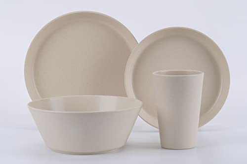 Luckyzone 9 Inches Reusable Wheat Straw Plates, Sets Of 4 | Lightweight & Unbreakable Plate For Home Kitchen | Dishwasher & Microwave Safe | Bpa Free & Eco-Friendly (9 Inches) #TOP7