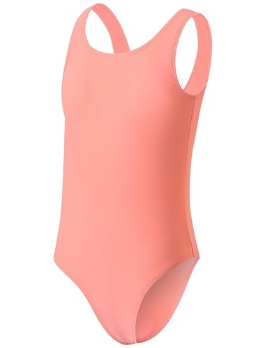 Image of One Piece Swimsuit for Girls 6-16 Years with Removable Chest Pad Quick Dry & Stretchy for Swim Team Beach