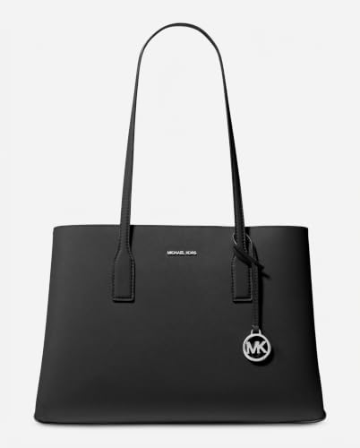 Michael Kors Ruthie Medium Tote Bag, Silver-Tone Hardware/Black