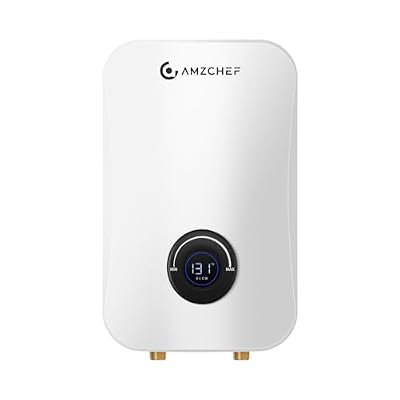 AMZCHEF Tankless Electric Water Heater with LED Display, 6500w Small Instant Hot Water Heater,240V Instant Hot Water Heater,1S Fast Heating Water Heater with CSA Certificated and Ipx4 Waterproof