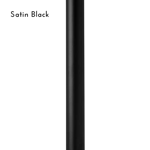 Iron Stair Balusters 5/8" Round x 44" Long, Hollow Wrought Round Spindles for Indoor Staircase, Powder Coated –(Satin Black) 50 Pack