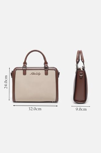 Image of Allen Solly Allen Solly Women Brand Logo Printed Textured Laptop Handbag