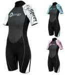 Osprey OSX Shorty 34" Chest Womens Wetsuit X-Small Black and White For Surfing, Body Boarding, Scuba Diving