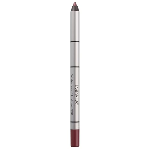 IMPALA | Creamy Waterproof Lip Pencil Pearl Dark Lilac Color 228 | Permanent Lip Liner | Waterproof Lip Pencil | Long-lasting Lip Liner | Volumizing Effect