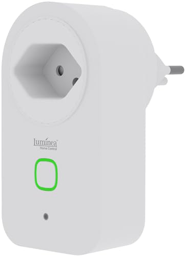 Luminea Home Control Steckdose Timer App: WLAN-Steckdose mit Stromverbrauchsmesser, Zeit- & Sprachsteuerung, 10A (Stromverbrauchs-Zähler, WLAN mit Messfunktion)