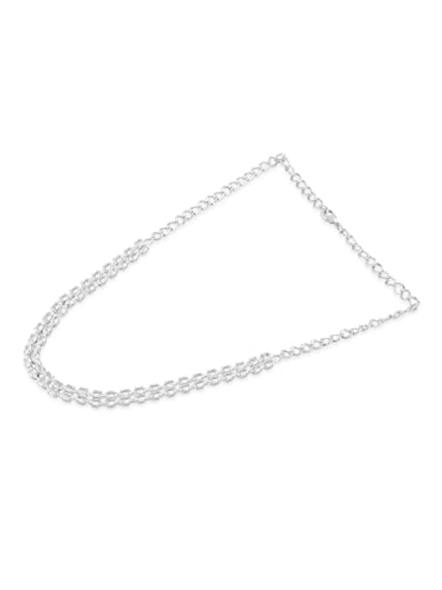 Silver Tone Marquise Cubic Zirconia Necklace and Earring Set