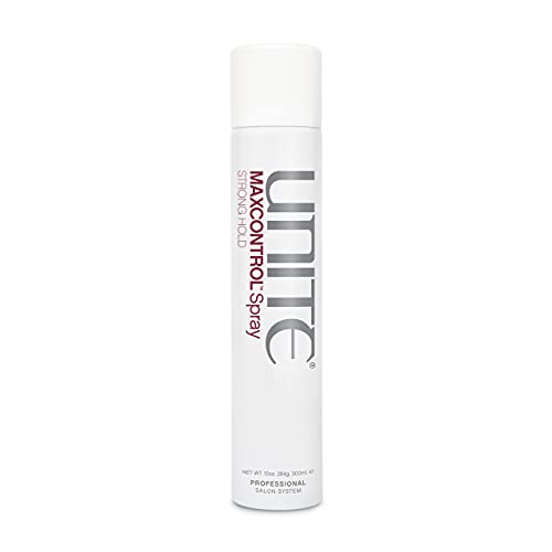 UNITE Hair MAXCONTROL Hairspray Strong Hold Styling Spray with Workable Brushable Control Flake-Free Finish Thermal Protection 10 Oz