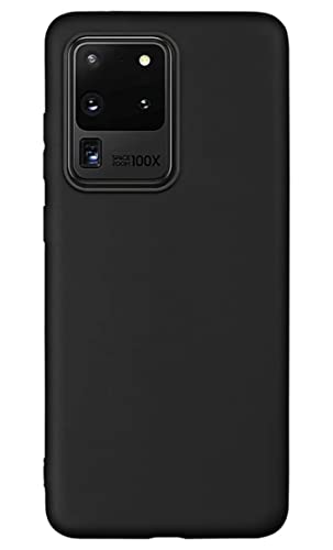 Image of Mobile Back Cover Case for Samsung Galaxy S20 Ultra / S20 Ultra 5G (Silicone Case|CameraProtection|Black SC1510)