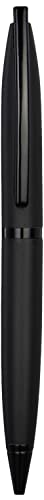 Image of amazon basics Elegant Ballpoint Pen with Classy Stainless Steel Body (Vintage Black, Blue Ink)