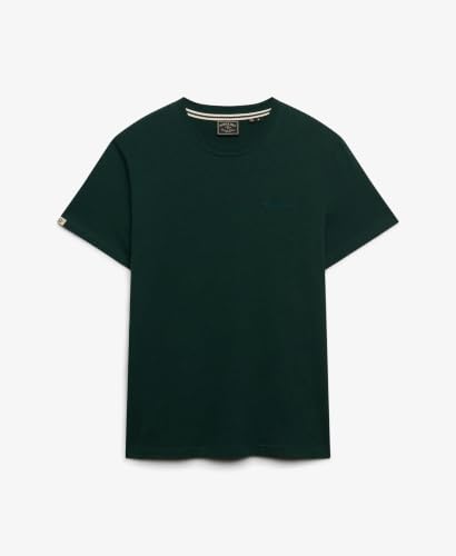 Superdry T-shirt Essential Company avec logo brodé pour homme, vert forêt/vert foncé, XL