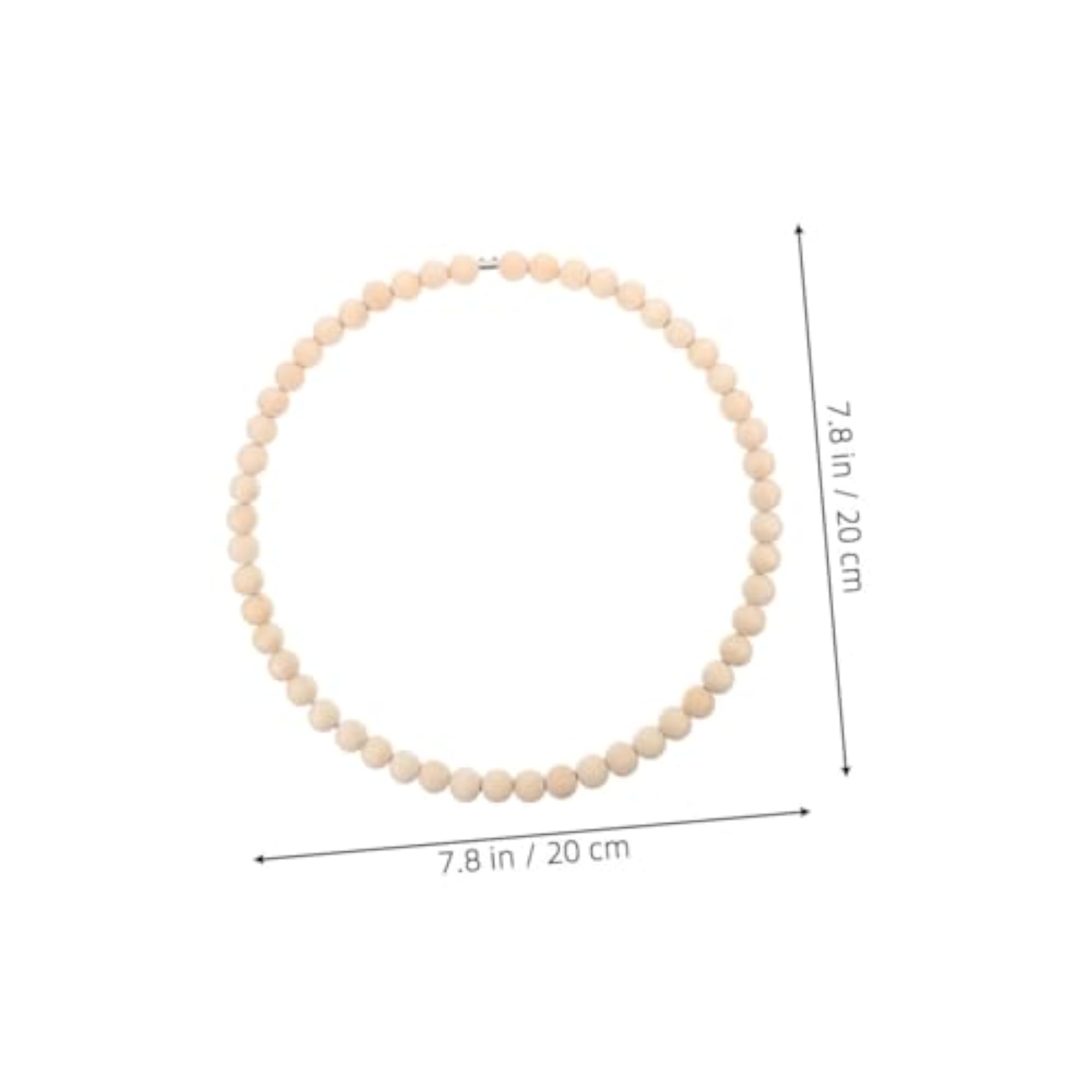 2pcs Stainless Steel Hoop with Natural Beads for Rustic Wedding Decor