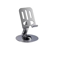 Supporto per telefono cellulare da scrivania, supporto per telefono da tavolo, multi-angelo, regolabile a 360°, in metallo, antiscivolo, robusto, pieghevole, compatibile con tutti i telefoni cellulari