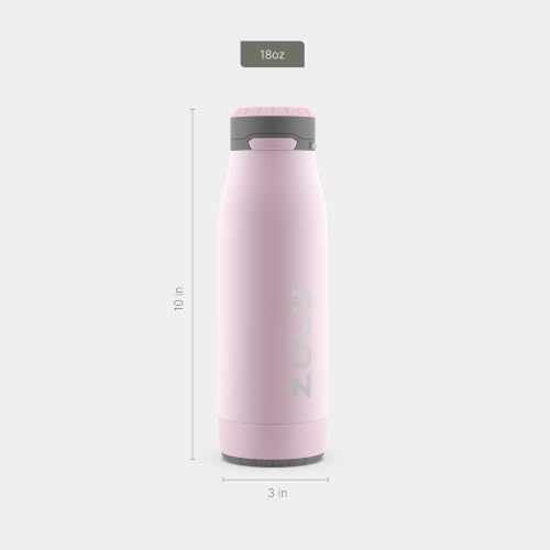 Image of ZULU Ace Vacuum Insulated Stainless Steel Water Bottle with Chug Spout, Leak-Proof Locking Lid and Removable Base for School, Backpack, Sports, Gym, Travel
