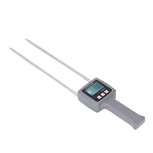 Leapiture Hay Water Meter ABS Housing Digital Display Fibre WaterMeter Handheld Multifunctional Portable Hay Water Tester for Detection