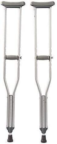Muletas para adultos Axilas Muletas para axilas ajustables Bastón para axilas Muleta ajustable en altura Cómoda movilidad ortopédica de aluminio durante la recuperación de lesiones Excelente