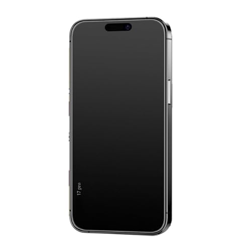 Image of Military-Grade Matte Anti-Glare Tempered Glass Screen Protector Compatible with iphone 17 Pro (Black) with Edge to Edge Coverage and Easy Installation kit