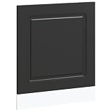 QJBSAVVA Geschirrspülerblende Kalmar Schwarz 60x1,5x57 cm Küchenfront für Einbau-Spülmaschinen Türblende aus Holzwerkstoff Schrankfront Ersatzfront Modernes Design