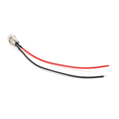 Uqezagpa Adaptador de conector de alimentación macho/hembra roscado de 5,5 x 2,5 mm, resistente para CCTV, dispositivos médicos, estaciones de carga, cable de alimentación de metal resistente