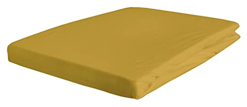 Nicht Zutreffend Spannbettlaken Bettlaken Bettbezug | Baumwolle | Currygelb...