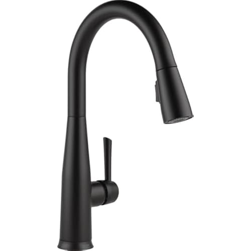 Delta Faucet Essa VoiceIQ Touchless Kitchen Faucets with Pull Down Sprayer, Smart Faucet, Alexa and Google Assistant Voice Activated, Kitchen Sink Faucet, Matte Black 9113TV-BL-DST
