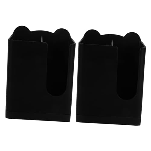 INOOMP 2pcs Wall Mounted Chopstick Organizer Minimalist Utensil Holder with Drain Tray for Efficient Kitchen Storage Plastic Box for Cutlery Spoons and Cooking Utensils