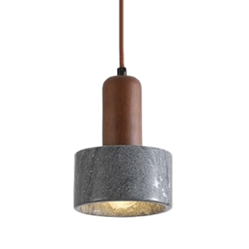 KXKLGWHN Japanese Style Marble Pendant Light, Creative And Personalized Hanging Lamp Shade, E27screw Single-head Chandelier, Porch Bar Decorative Lighting Fixtures