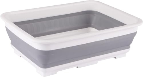 Lavabo plegable plegable con cubeta plegable de 7 litros de capacidad con pies para mayor estabilidad