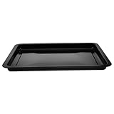 Alipis Blatt Backblech Backform für Pizzen und Flammkuchen Backform mit glatten Kanten Brot rechteckige Backformen emailliert Bräter Backgestell hühnerbratpfanne Kohlenstoffstahl Black