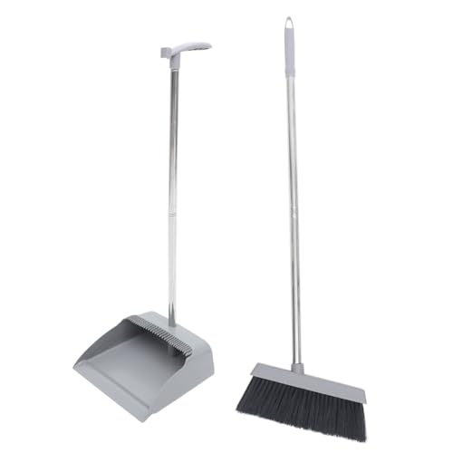HOODANCOS 1Juego Escoba y Recogedor de Polvo de Limpieza Ergonómico Esquinas y Duros Uso Interior y Exterior