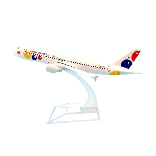 Modèle d'avion en alliage Airbus A320 Viva Colombia réplique métallique de précision