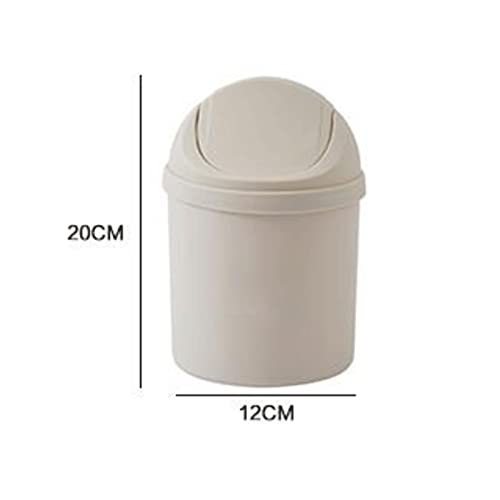 Caneca de basura pequeña rectangular con tapa de plástico miniatura 2