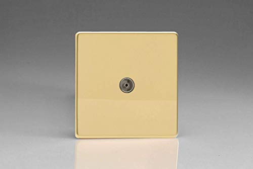 SOCKET CO-AXIAL P/BRS, White, 86x86x23mm