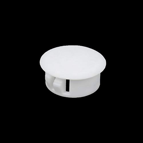 Image of Coshar 50pcs 20mm Locking Hole Plugs 4 /5-Inches Plastic Panel Hole Cover, Fit for 20mm Holes, White