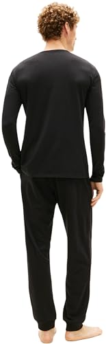 Tommy Hilfiger Hombre Pack de 3 Camiseta de manga largas Basic, Negro (Black/ Black/ Black), L