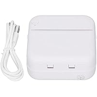 Jectse Mini Impresora Portátil, 200 dpi, Diseño Ergonómico, Conexión Inalámbrica, Impresora de Bolsillo, Papel Térmico, sin Tinta, Mini Impresora con Cabezal de Corte Cóncavo, para Oficina en (Azul)