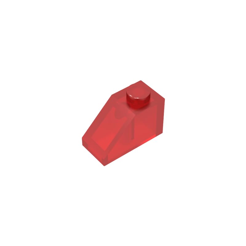 Gobricks 3040 Slope Brick 2x1 Sloped Brick 50 Pieces GDS-588 Compatible with Lego Building Blocks Color:Trans Red โ image 1